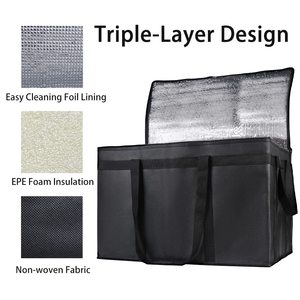 Free sample Custom Logo Insulated Picnic <b>Thermal</b> Cooler <b>Bag</b> Foldable Waterproof Commercial Food <b>Delivery</b> <b>Bag</b> - Product Image 1