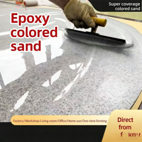 Peinture de sol en sable coloré auto-nivelante Wufushan Epoxy, facile à appliquer, effet marbre, peinture de sol en sable coloré époxy