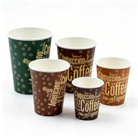 Gobelet en papier à paroi simple, design anti-fuite, logo personnalisé, gobelet jetable pour boissons, différentes tailles disponibles