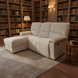 โซฟาปรับเอนไฟฟ้ารูปตัว L ดีไซน์ใหม่ ชุดโซฟาอัจฉริยะพร้อมฟังก์ชั่นเก็บของ โซฟาปรับเอนตามหลักสรีรศาสตร์ - Product Image 1