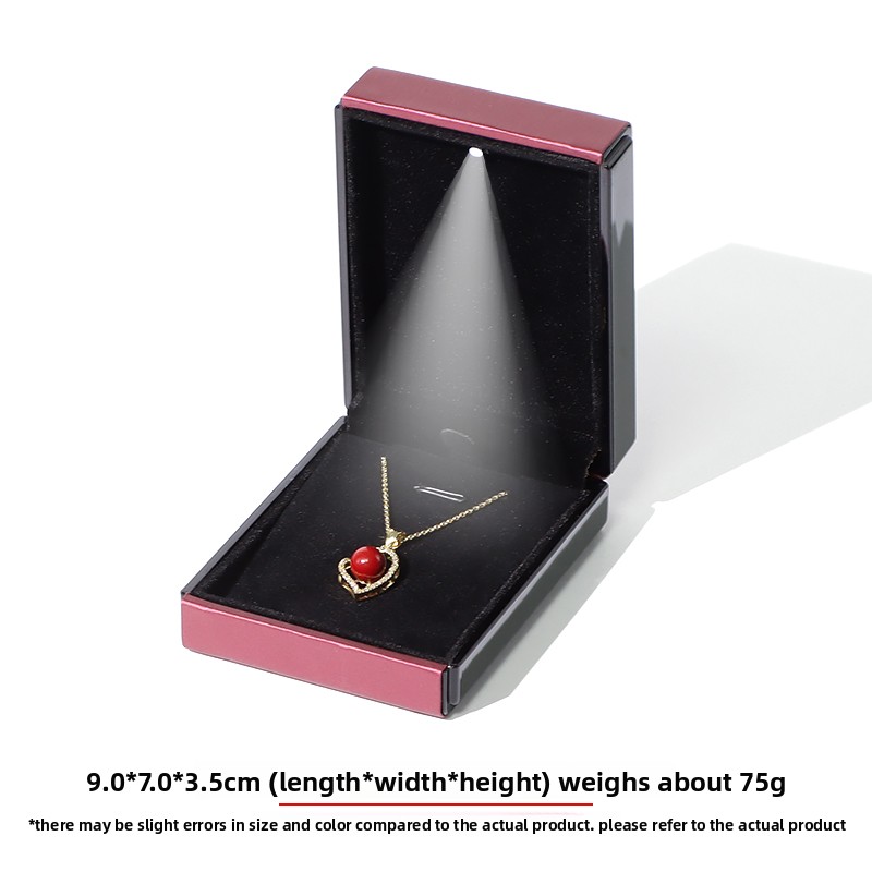 Boîte à pendentif rouge jujube[9*6.8*3.2cm]