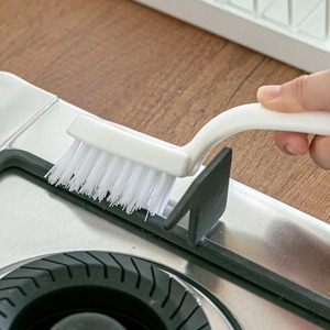 Household Crevice <b>Brush</b> White Nylon Bristles For Tile Grout And Stovetop Cleaning - Product Image 2