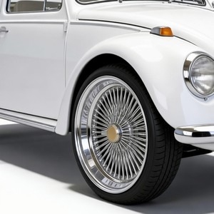 Cerchi in Lega Forgiati Multirazza Cromati con Centro Dorato per Auto Classiche e Lowrider - Product Image 4