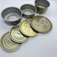 Boîtes en étain avec couvercle à anneau de traction pour le stockage de la viande, diamètre 83*hauteur 42 mm, 190 g, vente en gros