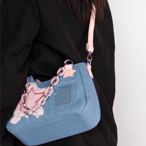 Sacs à main à bandoulière personnalisés de haute qualité pour femmes sac à bandoulière en jean - Product Image 3