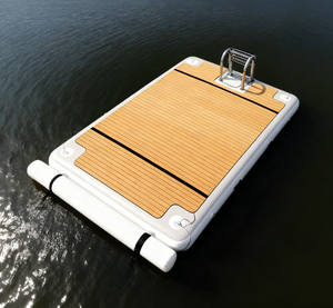 Diseño caliente Inflable Swim Iisland Salón flotante Balsa flotante Lámina inflable Water Jet Ski Dock Flotadores Plataforma con tienda - Product Image 2