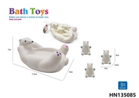 Canard de bain en plastique souple coloré en gros, jouet animal en vinyle pour bébé, jouets de douche pour salle de bain pour enfants, avec son