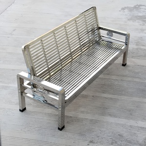 Folding &amp; Durable Flip Stainless Steel <strong>Sofa</strong> <strong>Bed</strong> for Home Decor Office Hotels Restaurant Cafe Living Room <strong>Outdoor</strong> Furniture <strong>Sofa</strong> - Product Image 2