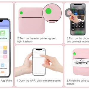 เครื่องพิมพ์ฉลากภาพถ่ายไร้สายแบบพกพา BT/WiFi สำหรับเด็ก/เครื่องพิมพ์ขนาดพกพาขนาดเล็กแบบพกพา - Product Image 5