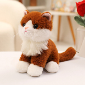 Nueva llegada de peluche simulación sentado gato relleno Animal decoración del hogar niños cumpleaños regalo suave realista gato muñeca juguete - Product Image 2