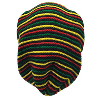 Gorro Unisex Estilo Jamaica Reggae, Gorro Holgado de Punto, Gorro Rasta con Rastas Largas
