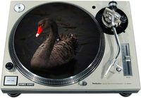 Tapis de platine rond en feutre personnalisé antidérapant à sublimation vierge pour lecteur de disques vinyles