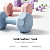 Haltères de couleur macaron, adaptés aux femmes passionnées de fitness, haltères de haute qualité