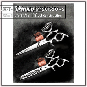 6.0 Inch Left-Handed Sharp Stainless Steel Professional <b>Thinning</b> Barber <b>Scissors</b> with 30 Teeth for <b>Hair</b> Styling - Product Image 2