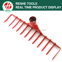Râteau à feuilles à manche long pour nivellement de pelouse et désherbage – Offre spéciale