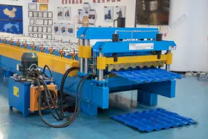 Glazed Roofing Tile Color Steel Sheet Roll Forming Machine Tile Making Machine