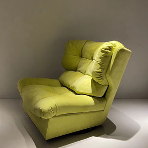 Sillón Individual <span class=keywords><strong>Nórdico</strong></span> ECHOCASA, Estilo Italiano Minimalista, Microfibra Esmerilada, Giratorio, Tipo Nube, Reclinable Informal, Relleno de Plumas de Ganso - Product Image 2