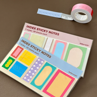 Bloc de Notas Autoadhesivo de Color Pastel, Superficie Mate Suave, para Tomar Notas en Clases, Kit de Grabación para Viajes