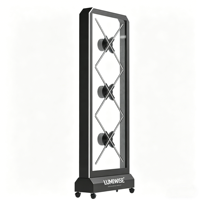 Ventilateur holographique 3D HoloCabinet 65 cm avec contrôle par application, couvercle en acrylique et support, projecteur publicitaire d'intérieur haute luminosité
