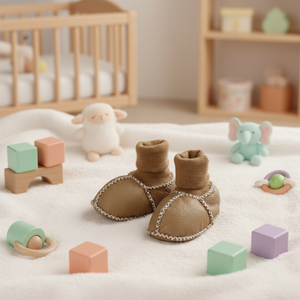 Scarpe Invernali per Bambini Okayda, Calzature in Vera <span class=keywords><strong>Pelliccia</strong></span> di Pecora Tinta per Climi Freddi, 6-12 Mesi - Product Image 1