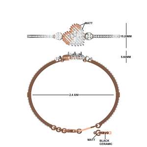 กำไลข้อมือเพชรแท้คุณภาพเยี่ยม ดีไซน์ลิงค์ ทองคำ 10K 14K 18K โรสโกลด์ ทรงเหลี่ยมมรกต รับรองโดย IGI กำไลหรูสำหรับผู้หญิง - Product Image 4