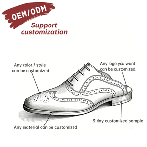 OEM/ODM Manufacturer Custom Design <b>Height</b> <b>Increasing</b> Solid Slip-on Cowhide Leather Business Formal Office Career Slippers - Product Image 1