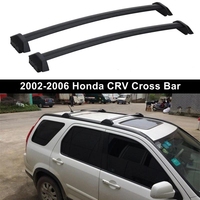 JOESHIER Barres de toit de voiture en alliage d'aluminium noir de haute qualité, modèle CB16 pour CRV 2002-2006, capacité de charge de 75 kg, sans perçage, installation facile