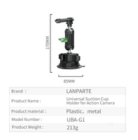 LanParte-Support à ventouse en aluminium avec rotation à 360 degrés pour appareil photo, pour une photographie pratique