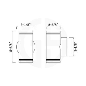屋外IP65 MR防水アンティークブロンズ真鍮景観ライト壁掛け式アップダウンライトスポットライト - Product Image 5