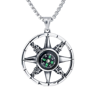 จี้ไม้กางเขนเหล็กไทเทเนียมชุบเงินสไตล์พังก์วินเทจไม่ซีดบุคลิกฮิปฮอปอินเทรนด์ไดคัท - Product Image 1