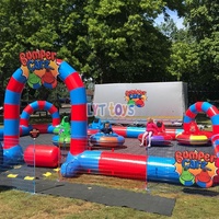 Manèges de parc d'attractions en plein air, piste de karting gonflable, jeu de course, jeu électrique UFO gonflable, zone de jeux, voiture tamponneuse pour enfants