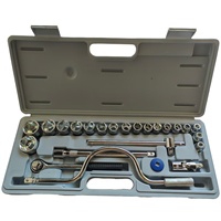 25pcs Ensembles d'outils à main Jeu d'outils de réparation automobile Boîte à outils mécaniques pour la maison Jeu de clés à douille Kit de tournevis à cliquet