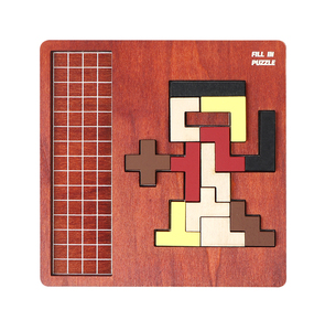 Gioco di Logica in Legno per Bambini, Puzzle <span class=keywords><strong>Tetris</strong></span> Educativo, Gioco da Tavolo per Famiglia, Regalo - Product Image 3