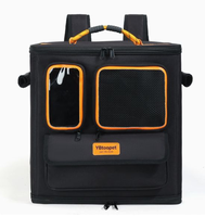 Sac à dos de transport pour animaux de compagnie (chiens et chats) multifonctionnel, respirant, portable et de haute qualité, avec roulettes – Service de première classe