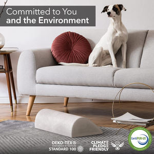 ที่วางเท้าแบบโฟมรองนอนตามหลักสรีรศาสตร์หมอนที่วางเท้าใต้โต๊ะครึ่งดวงจันทร์สำหรับรองรับ<span class=keywords><strong>ขา</strong></span>บนเครื่องบินสำนักงาน - Product Image 5