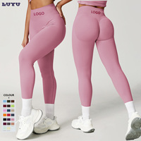 Leggings de Cintura Alta Sólidos OEM, Talla Grande, Pantalones de Yoga Sin Costuras para Mujer, Compresión, Control de Abdomen, Secado Rápido, Transpirables, para Gimnasio