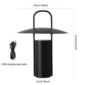 Nouvelle lampe de table portable USB sans fil en métal, lampe de bureau rechargeable, lampe de camping pour restaurant, hôtel, chambre, éclairage nocturne - Product Image 6