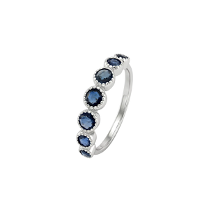 Anillo de Zafiro Azul en Plata de Ley 92.5 KLSR-11737 - Product Image 1