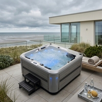 Baignoires Balboa System avec hydromassage pour 4 personnes, 60 jets, bain à remous hydrothérapie, design moderne, jacuzzis pour hôtel