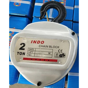 Bloque de Elevación de Cadena INDO, Capacidad de 2 Toneladas, Elevación de 3 m, Polipasto Manual de Cadena, Equipo de Elevación de Acero de Alta Resistencia - Product Image 1