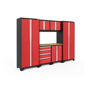 Armoire à outils Ulip à 5 tiroirs en acier inoxydable gris, noir, rouge, armoire de rangement pour garage - Product Image 5