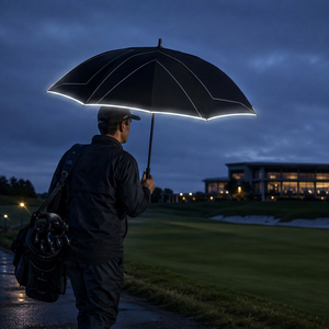 Reflective Strip Golf <b>Umbrella</b> Windproof <b>Large</b> Golf <b>Umbrella</b> Custom Logo Outdoor Rain <b>Umbrella</b> for Golf Events - Product Image 1