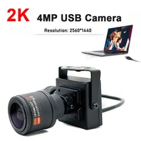 Kamera USB UVC Kecepatan Tinggi 4MP 30fps 2560x1440 Lensa 2.8-12mm Kamera Web USB Resolusi 2K untuk Streaming Langsung dan Pengajaran