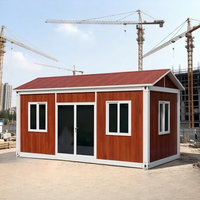 Toilettes publiques préfabriquées en acier à toit en pente, à faible coût, directement de l'usine, avec cabines séparées pour parcs et chantiers de construction