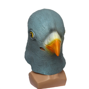 Masque de pigeon en latex, couvre-chef animal, taille unique, accessoires de performance pour fête costumée d'Halloween - Product Image 4