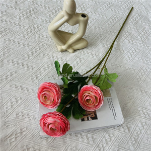 H278 Camélia à trois têtes, Camélia Bottlebrush, Composition florale pour réception de <span class=keywords><strong>mariage</strong></span>, Fleurs artificielles, Décoration intérieure - Product Image 5