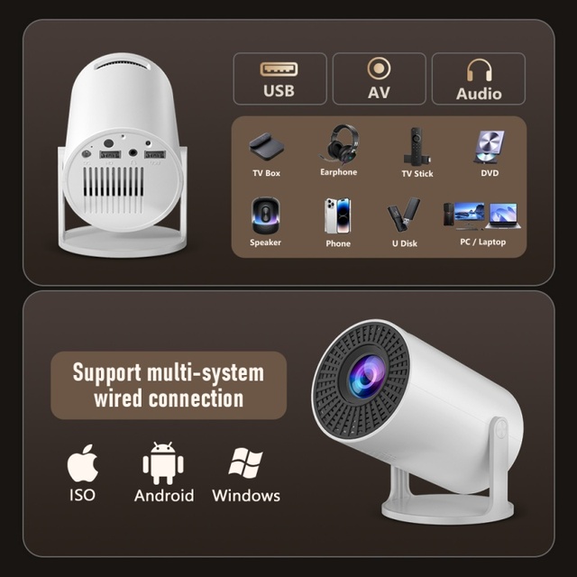 Wholesale Factory Price Home Theater Support 1080P Smart Projector 100Ansi Q200 Android Projectors 480P Portable Projector