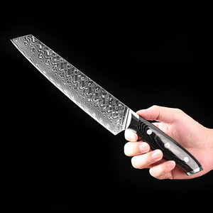 Couteau de cuisine professionnel japonais KEENHOPE de 8 pouces, couteau kiritsuke en acier damas à 67 couches, cœur en VG10, couteau de cuisine tranchant, manche en bois de Pakka noir - Product Image 6