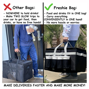 Thermal <strong>Delivery</strong> <strong>Bag</strong> Waterproof Keep Hot Insulated Pizza Food <strong>Delivery</strong> <strong>Bags</strong> with Drink Carriers Beverages