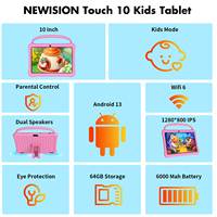 Tablette Android M10 pour enfants, tablette 10 pouces, ordinateur portable 4G, double carte SIM, apprentissage, éducation, vente directe des fabricants, tablette PC pour enfants